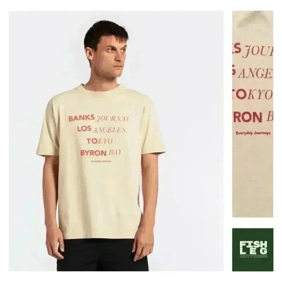 Banks Journal Other - Banks Journal | "Locator Trader" Graphic T Shirt - Gray / Sz S